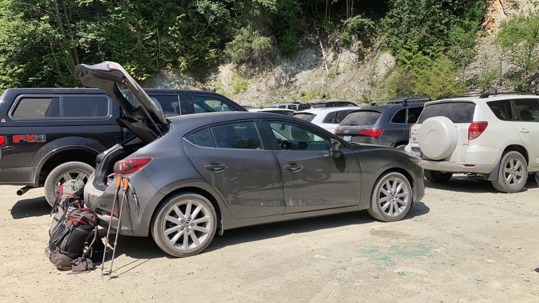 Mazda after the logging road